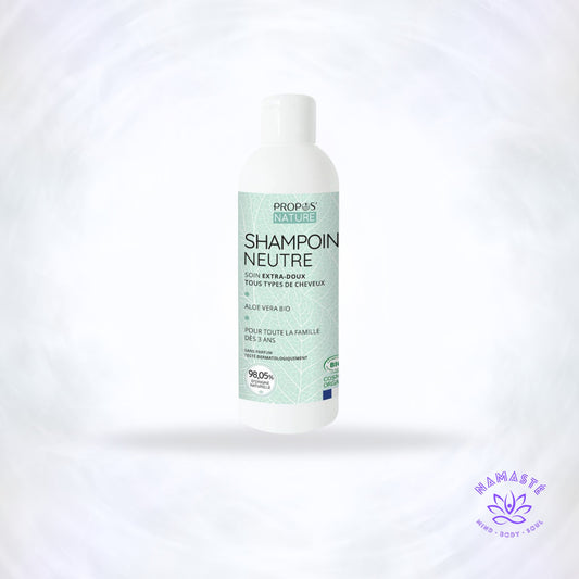 neutrale shampoo met Namasté logo