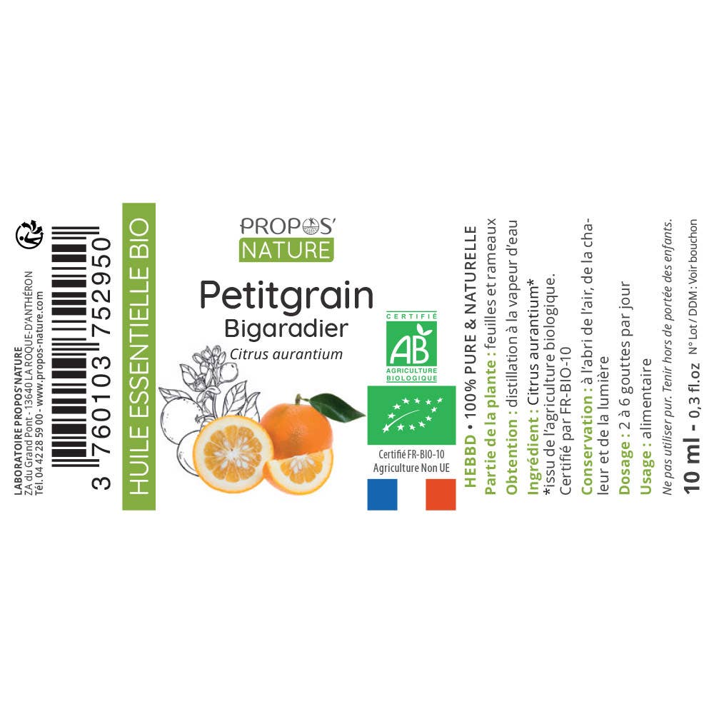 petitgrain olie propos'nature fleslabel