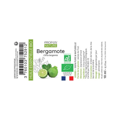 propos'nature bergamot olie fleslabel