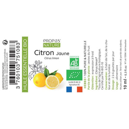 propos'nature citroen olie fleslabel
