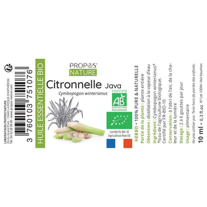 propos'nature citronella olie fleslabel