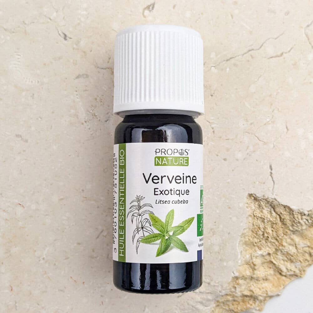propos'nature exotische verbena olie op een natuursteen