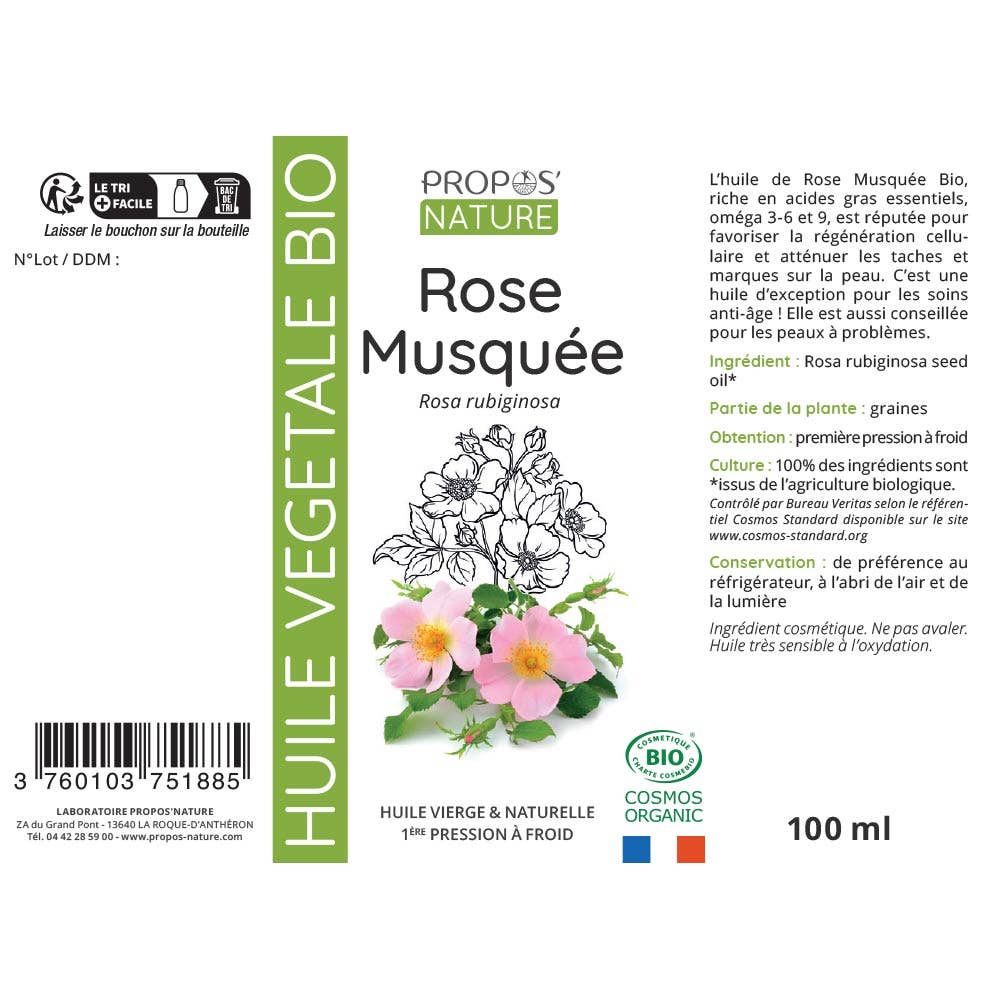 rozenbottelolie van propos nature etiket