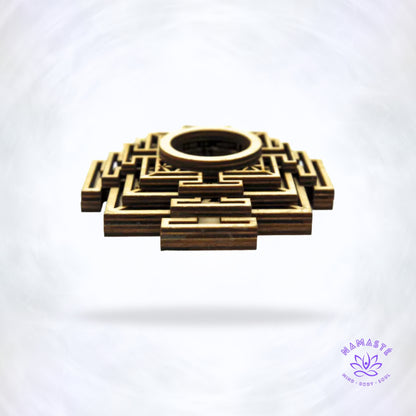 Seleniet bol op Mandala LED-basis – spirituele lichtset met reinigende energie.